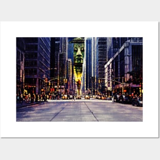 Buddha over New York streets Posters and Art